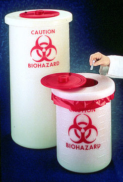 Biohazard waste container