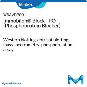 Immobilon&#174; Block - PO (Phosphoprotein Blocker) Western blotting, dot/slot blotting, mass spectrometry, phosphorolation assay