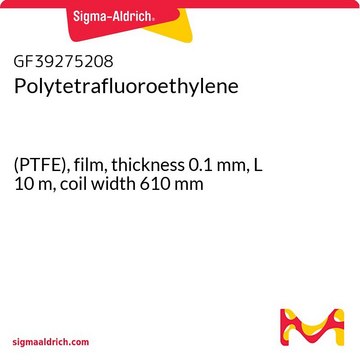 聚四氟乙烯 (PTFE), film, thickness 0.1&#160;mm, L 10&#160;m, coil width 610&#160;mm