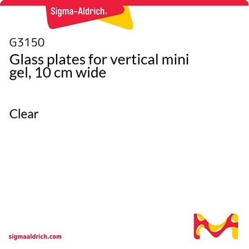 Glass plates for vertical mini gel, 10 cm wide Clear