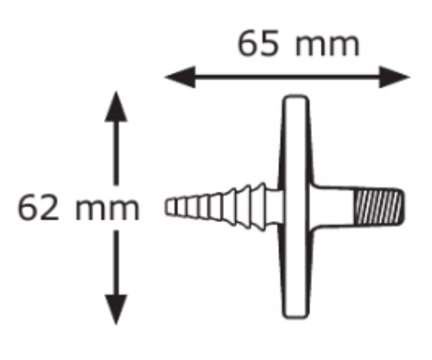 Millex&#174;疏水PTFE排风口过滤器 pore size 0.2&#160;&#956;m, diam. 50&#160;mm, non-sterile, 1/4-1/2 in. hose barb, 1/8 in. NPTM, sterilization compatible with autoclavable