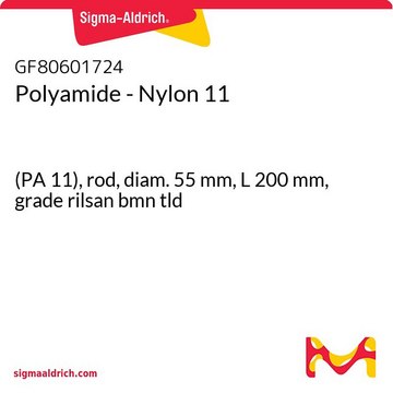 Polyamide - Nylon 11 (PA 11), rod, diam. 55 mm, L 200 mm, grade rilsan bmn tld