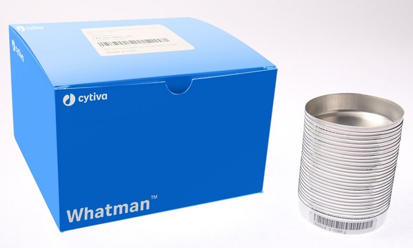 Whatman&#174; glass microfiber filters, Grade 934-AH&#174; RTU circles, diam. 42.5&#160;mm, barcoded aluminium pan