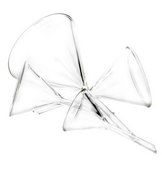 Pyrex® fluted funnel, short stem stem L 75 mm