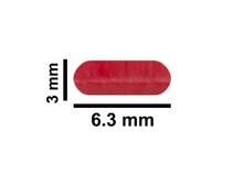 SP Bel-Art® Spinbar® magnetic stirring fleas red, L × diam. 0.25 in. (6.35 mm) × 0.118 in. (3 mm)