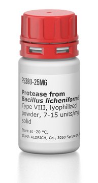 Protease from Bacillus licheniformis Type VIII, lyophilized powder, 7-15&#160;units/mg solid