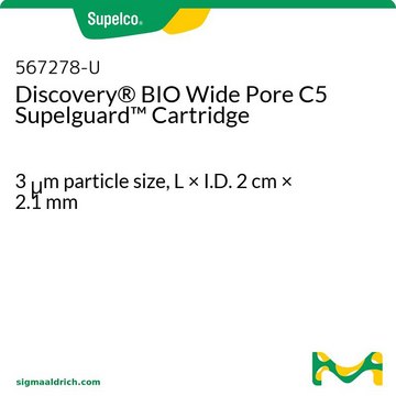 Discovery&#174; BIO Wide Pore C5 Supelguard 保护柱芯 3&#160;&#956;m particle size, L × I.D. 2&#160;cm × 2.1&#160;mm