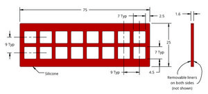 Grace Bio-Labs Press-To-Seal silicone isolator, No PSA wells, 16 (Square, 7mm x 7mm x 1.6mm depth)