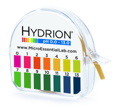 Hydrion&#174; Insta-Check&#174; 0-13 pH test paper L × W 15&#160;ft × 7/32&#160;in.