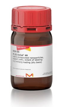 Pt (0) EnCat&#174; 40 matrix encapsulaed nanoparticles, support (wet), extent of labeling: 0.12&#160;mmol/g loading (dry basis)