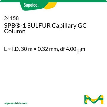 SPB&#174;-1 SULFUR Capillary GC Column L × I.D. 30&#160;m × 0.32&#160;mm, df 4.00&#160;&#956;m