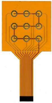 Electrode Thin Film Flexible Polyimide, Concentric, Center grounded