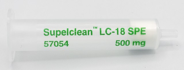 Supelclean&#8482; LC-18 SPE Tube bed wt. 500&#160;mg, volume 6&#160;mL, pkg of 30&#160;ea