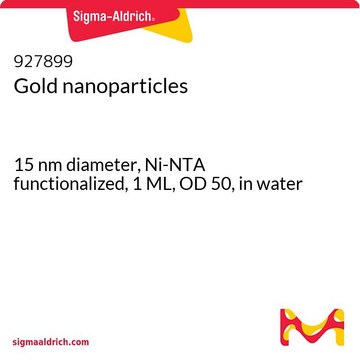 Gold nanoparticles 15&#160;nm diameter, Ni-NTA functionalized, 1 ML, OD 50, in water