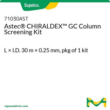 Astec &#174; CHIRALDEX &#8482; GC 色谱柱筛选套装 L × I.D. 30&#160;m × 0.25&#160;mm, pkg of 1&#160;kit