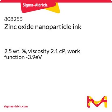 氧化锌纳米颗粒油墨 2.5 wt. %, viscosity 2.1 cP, work function -3.9eV