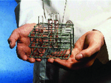 Scienceware® POXYGRID® test-tube rack Holds 60 x 18-20 mm tubes, blue