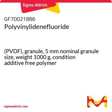 Polyvinylidenefluoride (PVDF), granule, 5&#160;mm nominal granule size, weight 1000&#160;g, condition additive free polymer