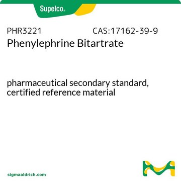 Phenylephrine Bitartrate pharmaceutical secondary standard, certified reference material