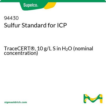 Sulfur Standard for ICP TraceCERT&#174;, 10&#160;g/L S in H2O (nominal concentration)