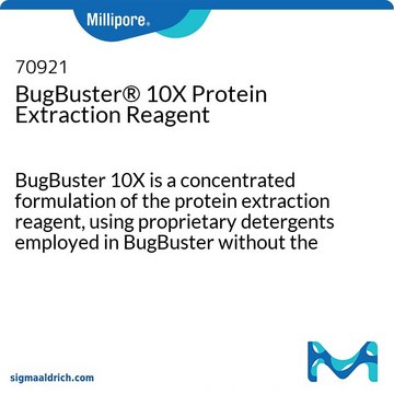 BugBuster&#174; 10X Protein Extraction Reagent BugBuster 10X is a concentrated formulation of the protein extraction reagent, using proprietary detergents employed in BugBuster without the addition of salts or buffer components.