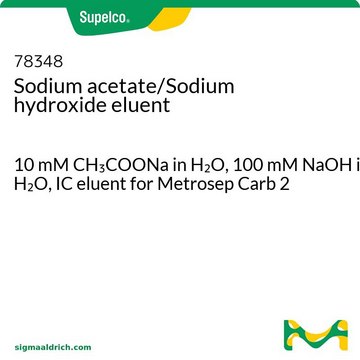 Sodium acetate/Sodium hydroxide eluent 10&#160;mM CH3COONa in H2O, 100&#160;mM NaOH in H2O, IC eluent for Metrosep Carb 2