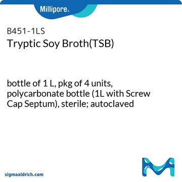 胰蛋白胨大豆肉汤，即用型瓶装 Tween&#174; 4&#160;%, Lecithin 0.5&#160;%, bottle capacity 1000&#160;mL, bottle filling volume 1000&#160;mL, closure type, white screw cap with septum, box of 4&#160;bottles