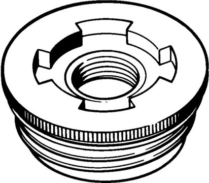 Plastic drum plugs and caps Buttress-threaded plugs for poly drums, Rieke 2 inch, with 3/4 in. NPT threaded center hole