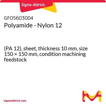 Polyamide - Nylon 12 (PA 12), sheet, thickness 10&#160;mm, size 150 × 150&#160;mm, condition machining feedstock