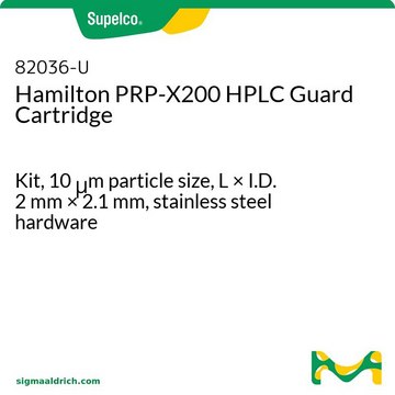 Hamilton PRP-X200 HPLC Guard Cartridge Kit, 10&#160;&#956;m particle size, L × I.D. 2&#160;mm × 2.1&#160;mm, stainless steel hardware