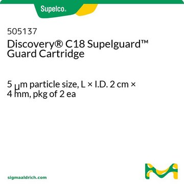 Discovery&#174; C18 Supelguard Guard Cartridge 5&#160;&#956;m particle size, L × I.D. 2&#160;cm × 4&#160;mm, pkg of 2&#160;ea