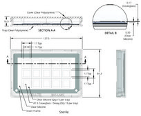 Grace Bio-Labs MultiSlip™ coverglass inserts, with chambered coverglass L × W 12 mm × 12 mm, sterile, wells 15