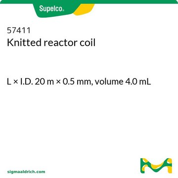 紧密的反应器螺旋管 L × I.D. 20&#160;m × 0.5&#160;mm, volume 4.0&#160;mL