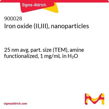 氧化铁(II,III)，纳米颗粒 25&#160;nm avg. part. size (TEM), amine functionalized, 1&#160;mg/mL in H2O