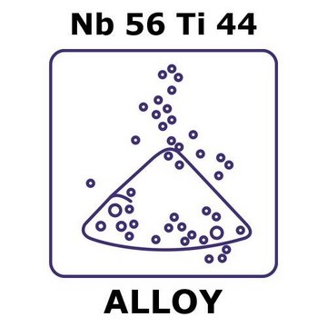 Niobium-titanium alloy, Nb56Ti44 powder, 45micron max. particle size, alloy pre-cursor, 500g