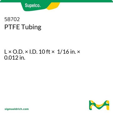 PTFE 管 L × O.D. × I.D. 10&#160;ft × 1/16&#160;in. × 0.012&#160;in.