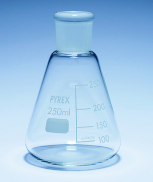 Pyrex&#174; Erlenmeyer flask, graduated, ground socket joint: 29/32, capacity 250&#160;mL