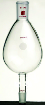 Synthware&#8482; Kuderna-Danish flask capacity 250&#160;mL, top joint: ST/NS 24/40, bottom joint: ST/NS 19/22