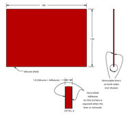 Grace Bio-Labs Press-To-Seal silicone isolator, red silicone sheet thickness 1.8 mm