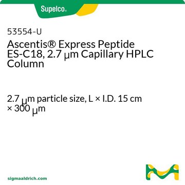 Ascentis&#174; Express Peptide ES-C18, 2.7&#956;m 毛细管 HPLC 色谱柱 2.7&#160;&#956;m particle size, L × I.D. 15&#160;cm × 300&#160;&#956;m