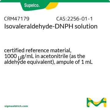 Isovaleraldehyde-DNPH solution certified reference material, 1000&#160;&#956;g/mL in acetonitrile (as the aldehyde equivalent), ampule of 1&#160;mL