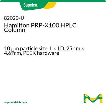 Hamilton PRP-X100 HPLC Column 10&#160;&#956;m particle size, L × I.D. 25&#160;cm × 4.6&#160;mm, PEEK hardware