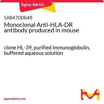 Monoclonal Anti-HLA-DR antibody produced in mouse clone HL-39, purified immunoglobulin, buffered aqueous solution