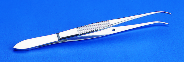 Micro-dissecting forceps curved