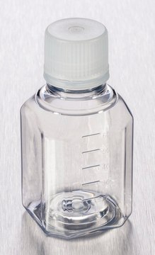 Corning&#174; PET storage bottles octagonal clear PET, sterile, capacity 60&#160;mL, natural screw cap, case of 96