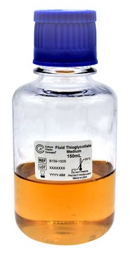 Fluid Thioglycollate Medium (FTM) bottle of 150&#160;mL, pkg of 12&#160;units, sterile; autoclaved