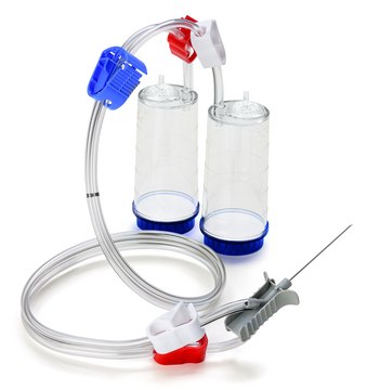 Steritest&#174; NEO 设备 For liquids in ampoules or collapsible bags. Blue base canister with a single-needle adapter. Double packed.