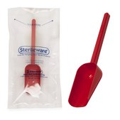 SP Bel-Art® Sterileware™ Sampling Scoop with Handle red polystyrene, nominal capacity 60 mL (2 oz), sterile, pack of 100 ea (individually wrapped)