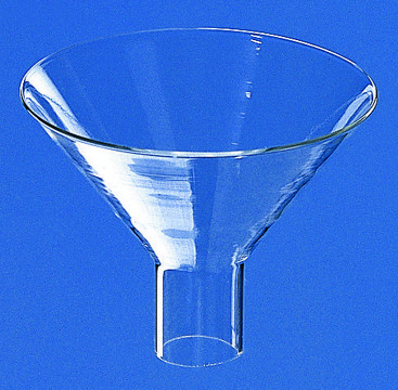 BRAND&#174; glass powder funnel short wide stem top diam. 60&#160;mm, bottom diam. 18&#160;mm