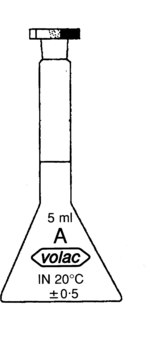 Volac&#174; mini-volumetric flask volume 3&#160;mL, accuracy: ±0.025&#160;mL